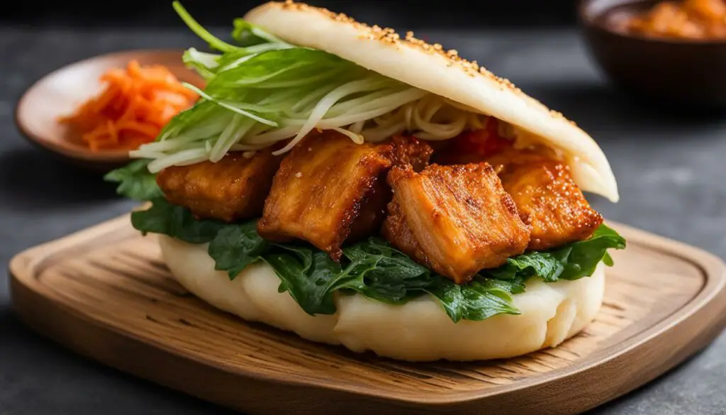 Bao Buns with Pork Belly and Kimchi
