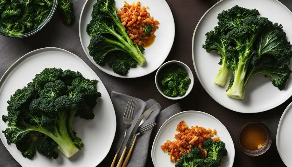 Crispy Kale and Stir-fried Broccoli