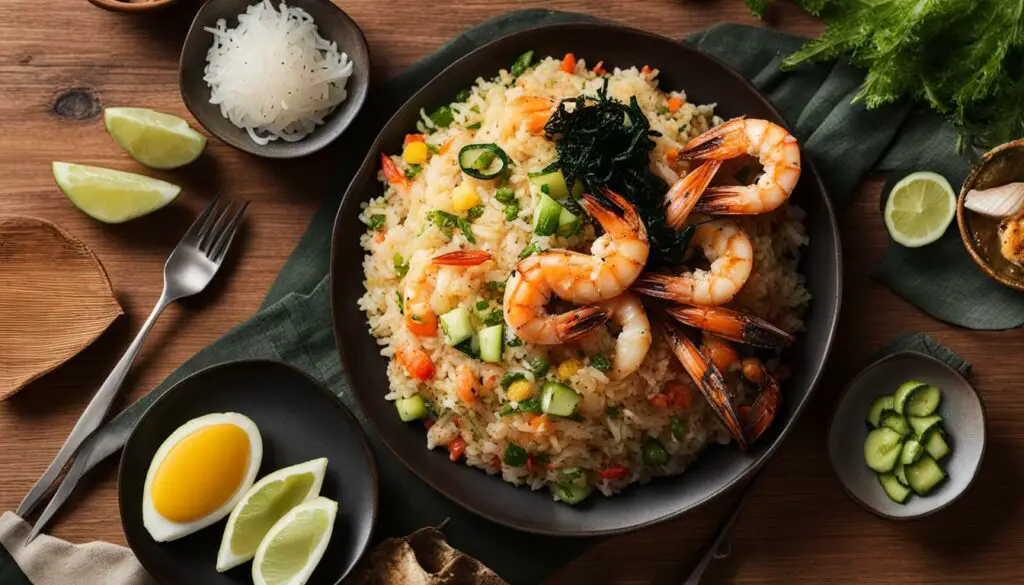 Delectable Pairings with Seafood Fried Rice