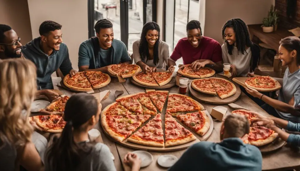 Pizza serving size for 9 people