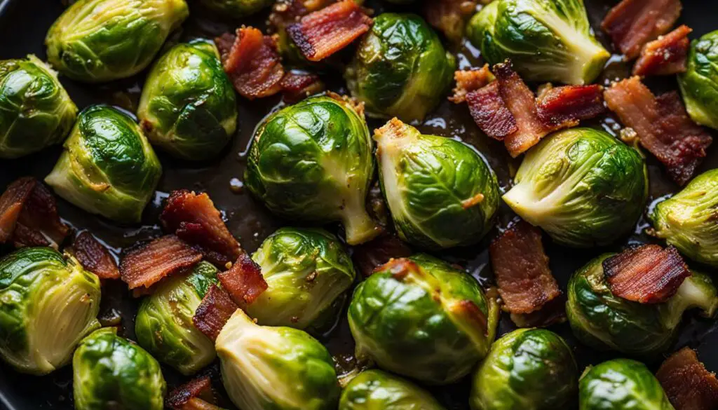 Roasted Brussels Sprouts with Bacon & Dijon Mustard