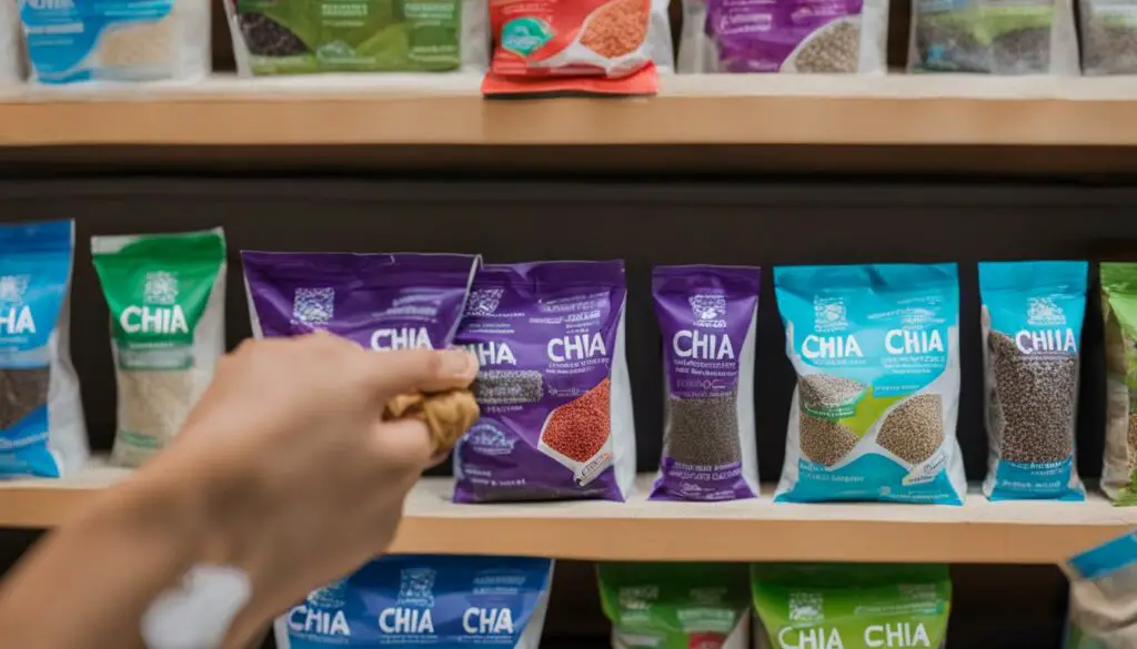 chia seeds location in supermarket