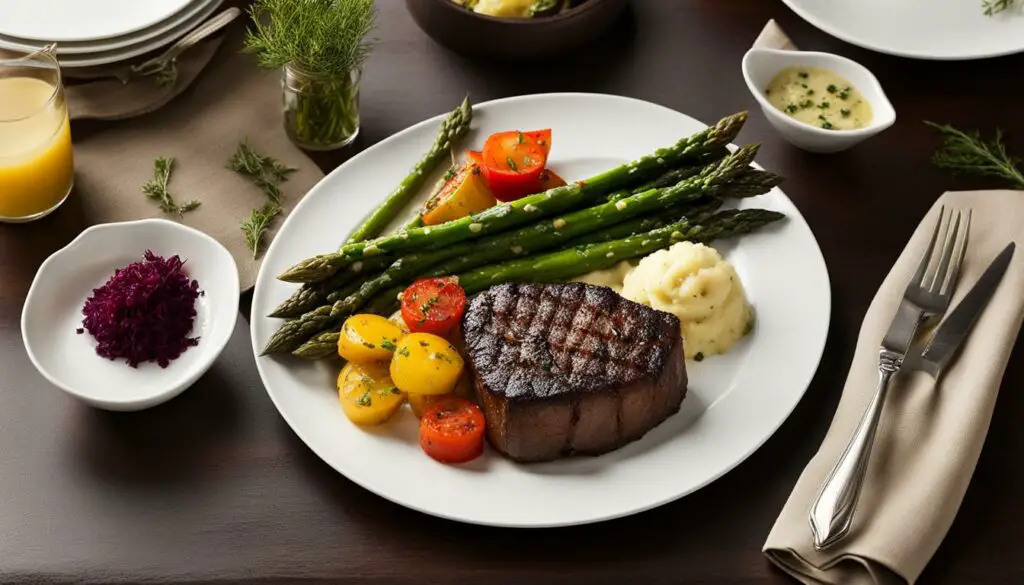 elegant and gourmet steak accompaniments