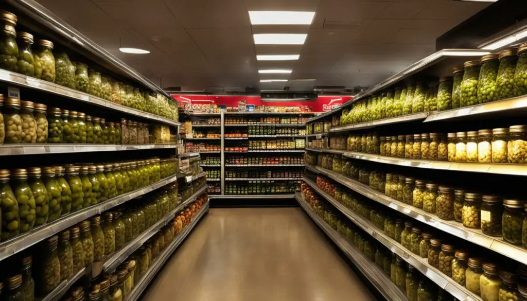 grocery store section for capers