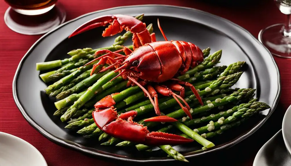 lobster with asparagus