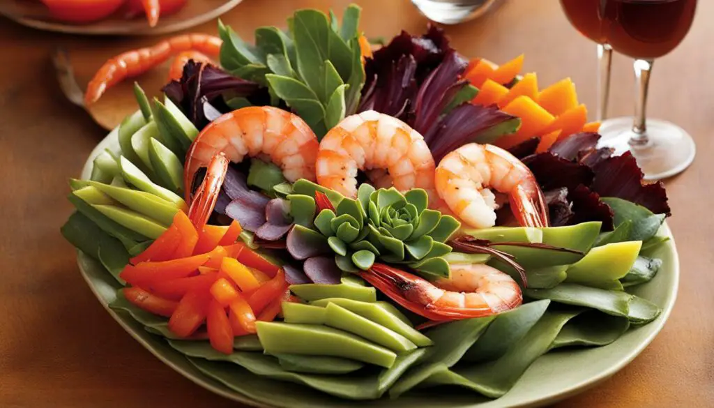 vegetables that complement shrimp