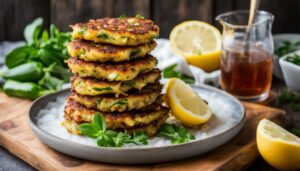 what to serve with zucchini fritters