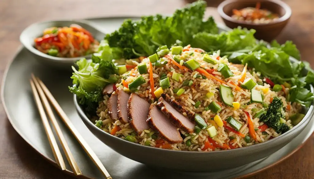 Asian salads for pork fried rice