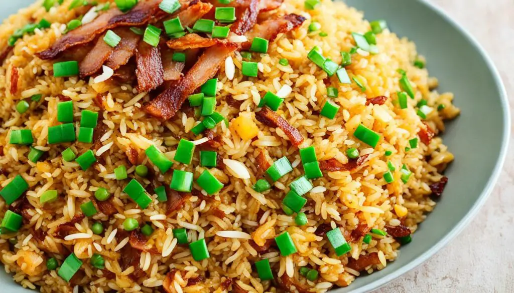 Bacon Fried Rice with Shallots