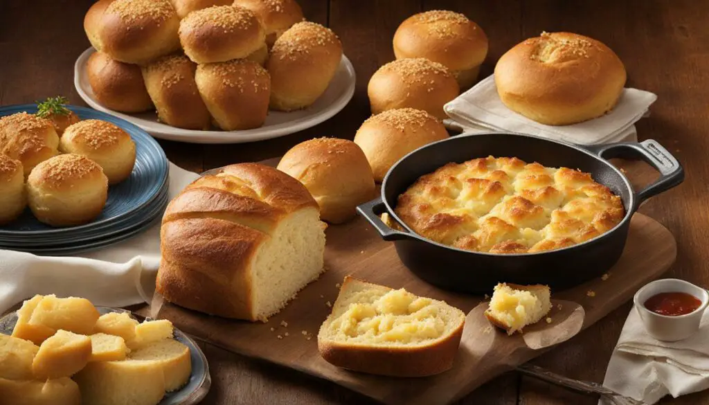 Bread and rolls to serve with hash brown casserole