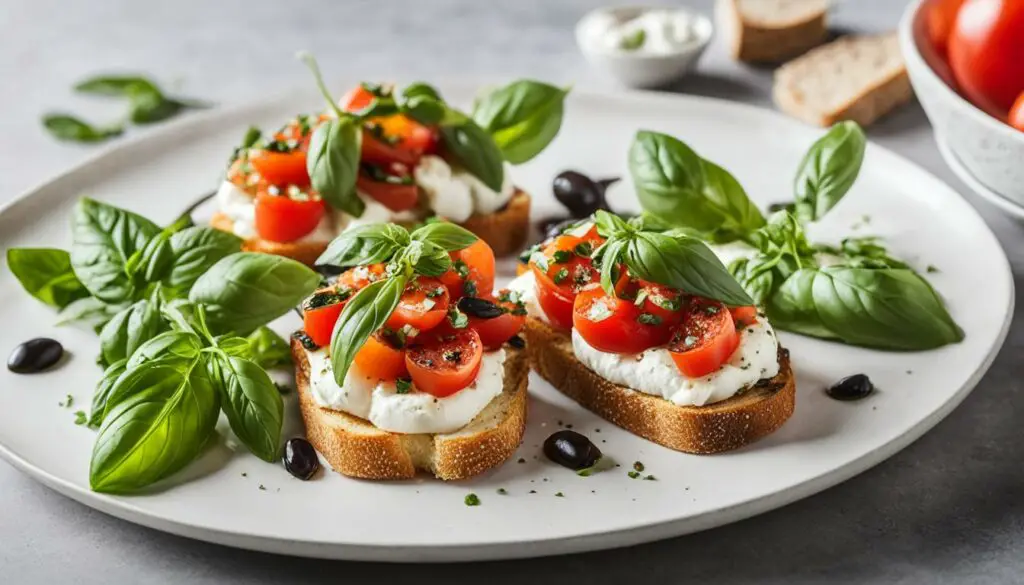 Burrata bruschetta
