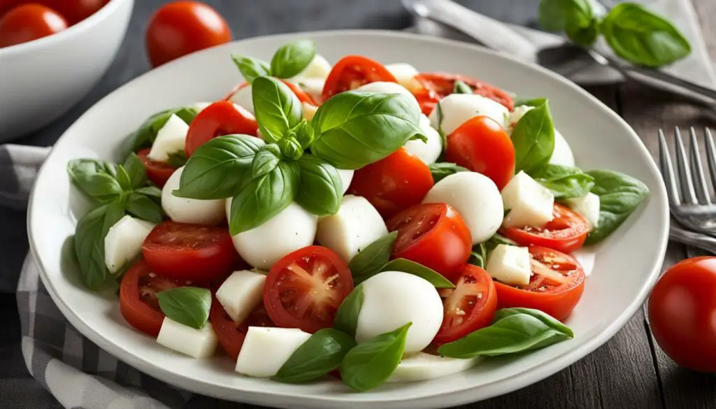 Caprese salad with fresh basil