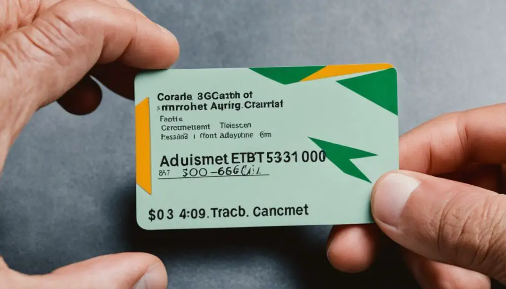EBT card adjustments