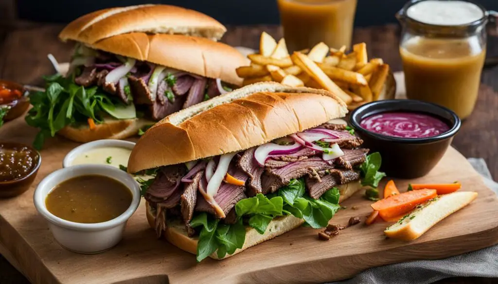 French Dip Sandwich with Creative Sides