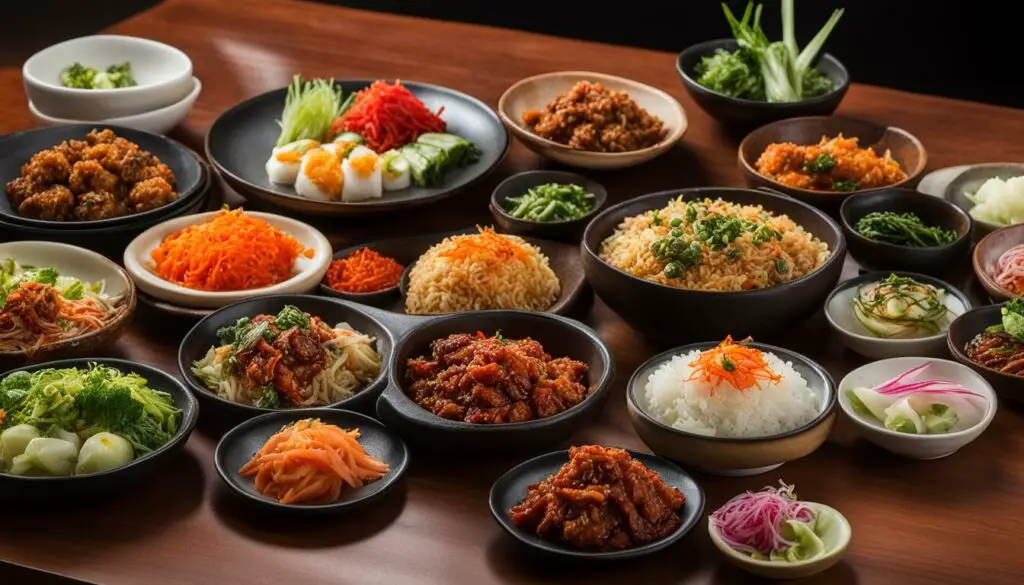 Korean dishes for pork fried rice