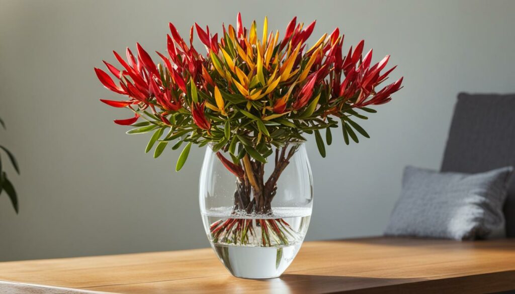 Leucadendron in a vase