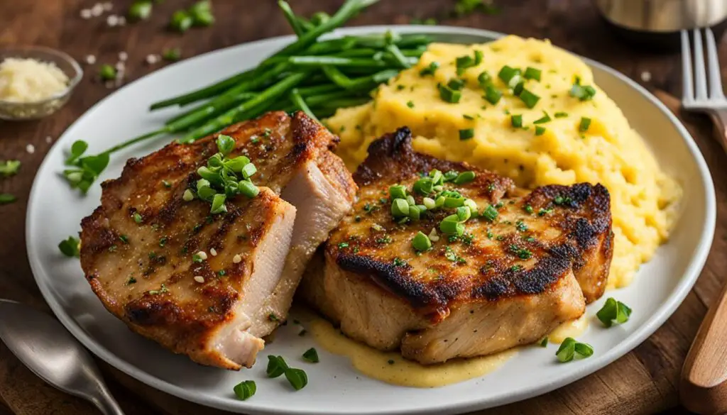 Parmesan Pork Chops and Polenta