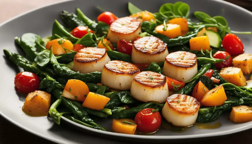 Scallops with side dishes