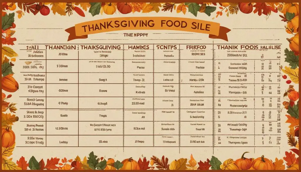 Thanksgiving food stamp schedule