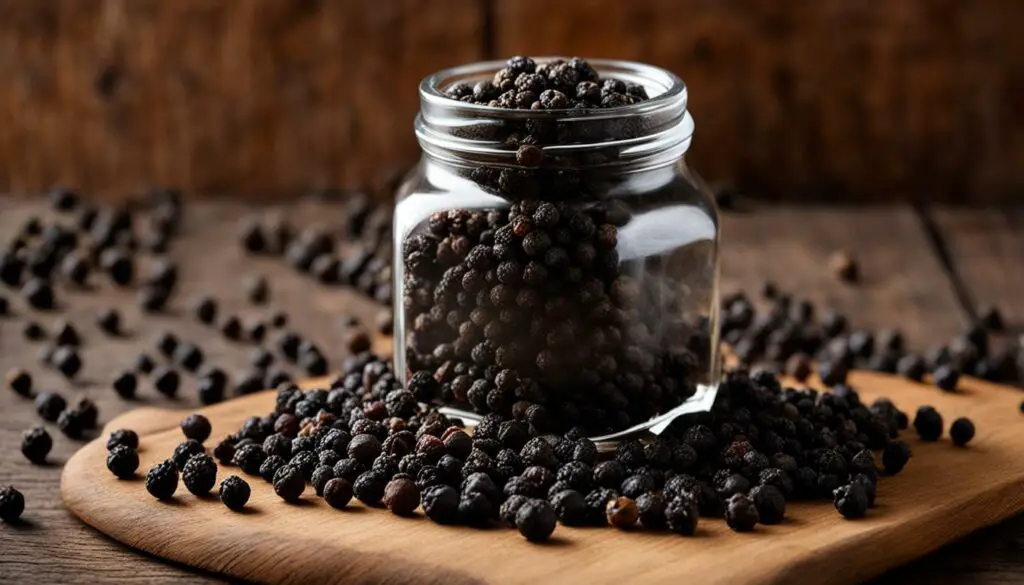 black peppercorns