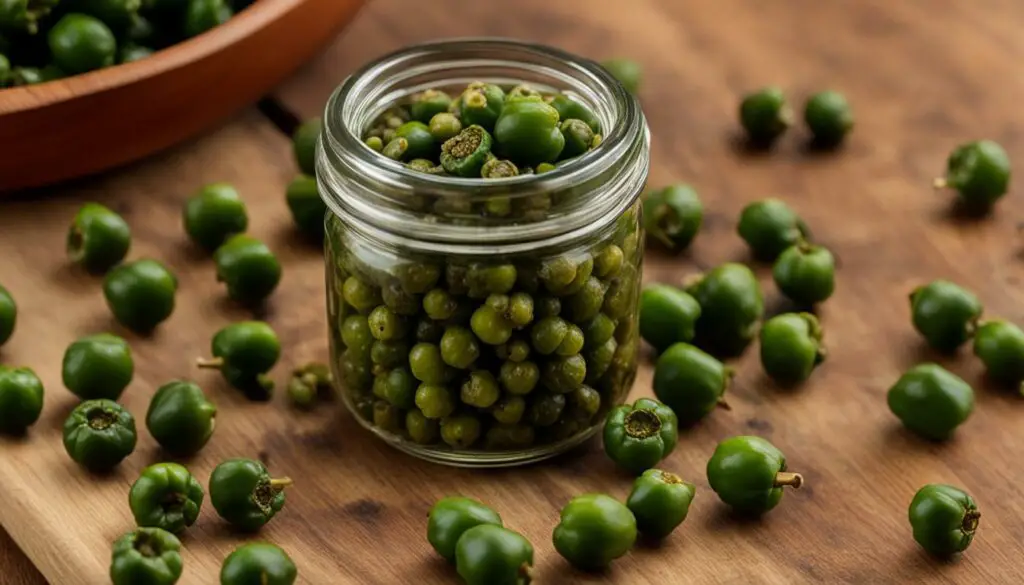 brined peppercorns