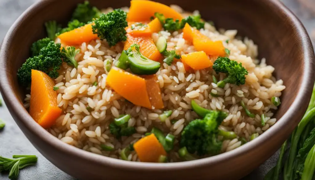 brown rice with vegetables brown rice with vegetables