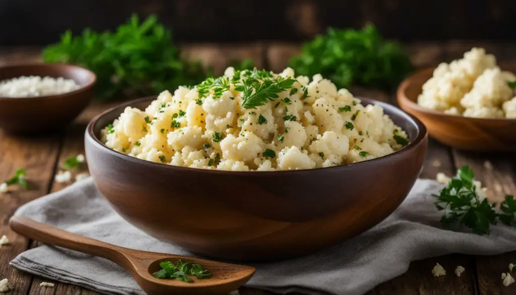creamy cauliflower garlic rice recipe