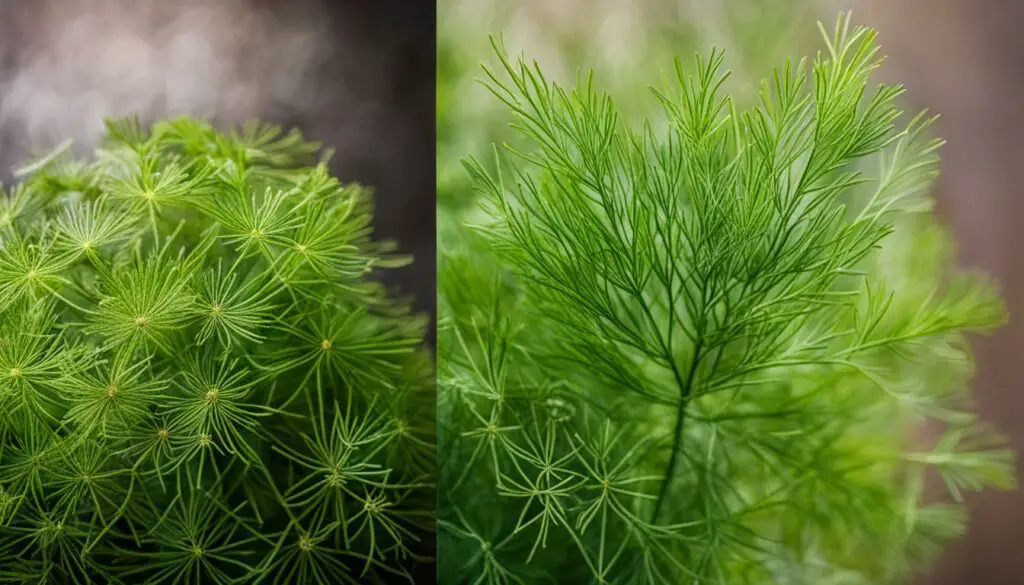 fresh dill and dried dill