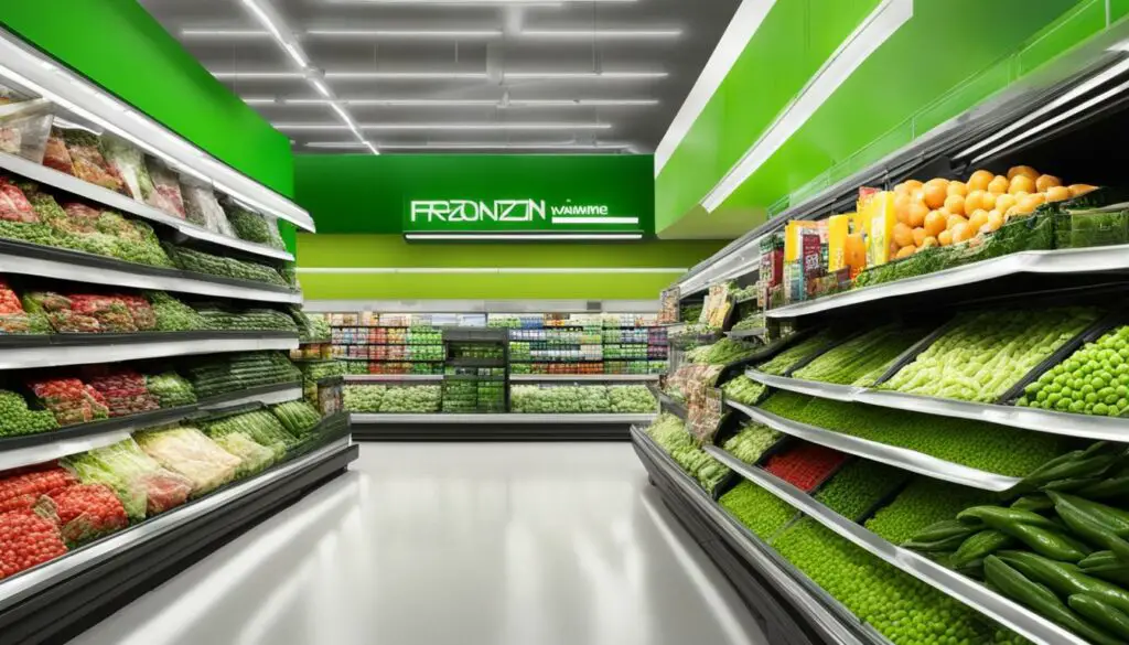 grocery store aisle for edamame