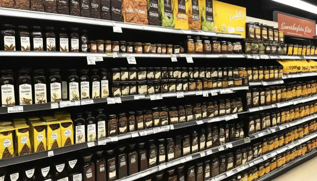 grocery store vanilla bean aisle