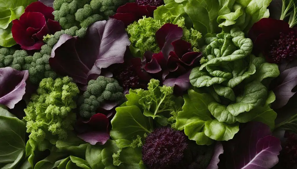 leafy green vegetables