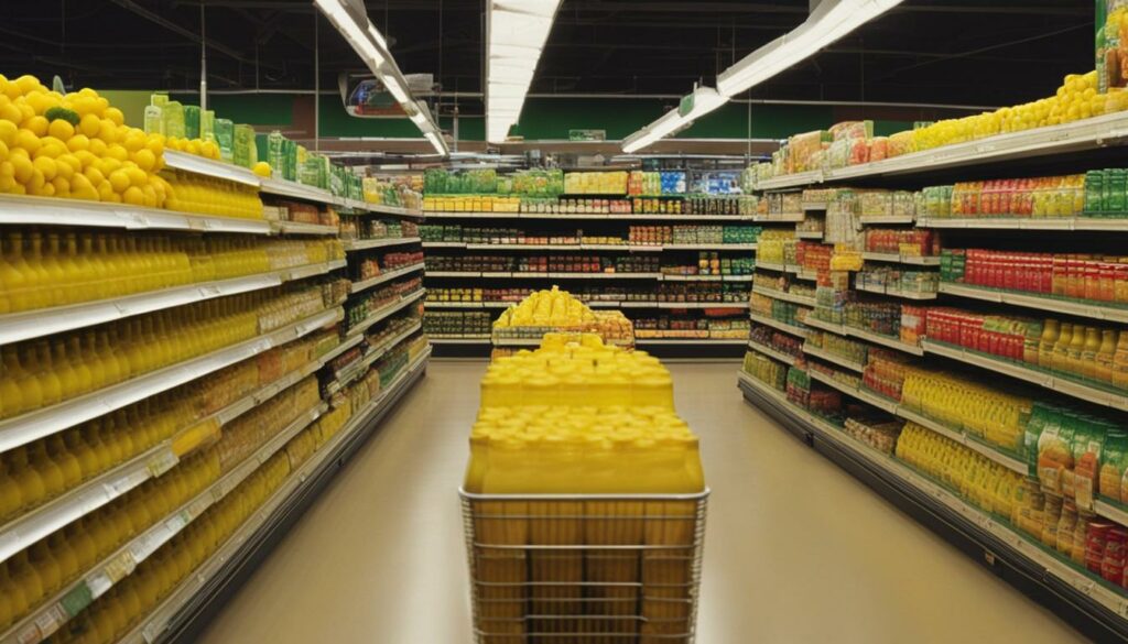lemon juice in juice aisle