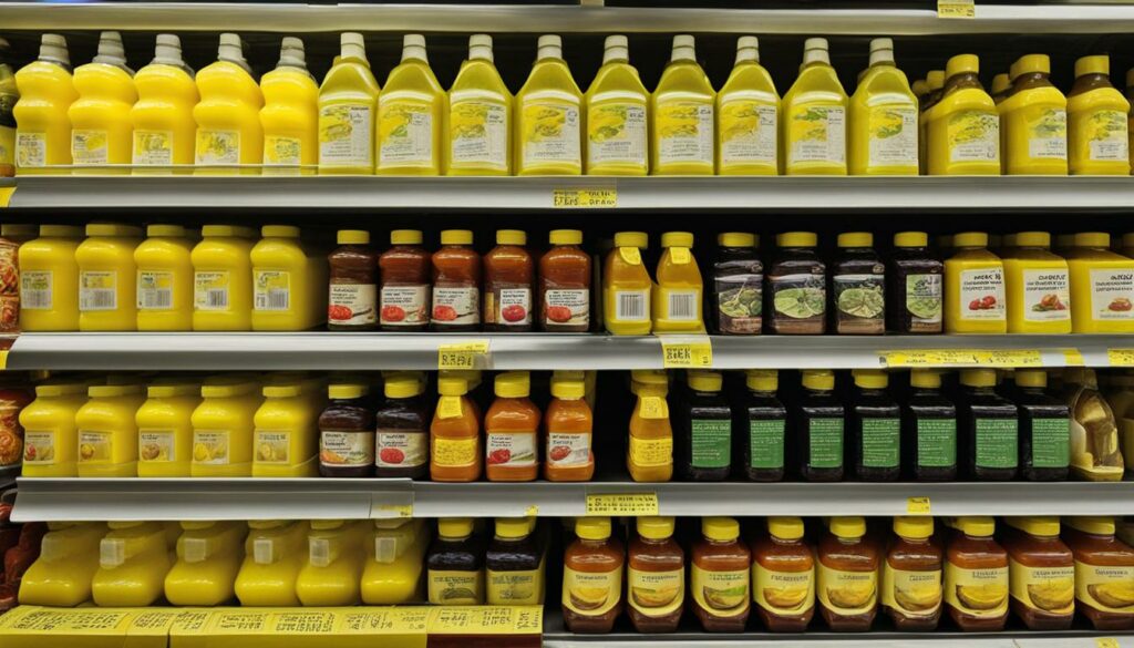 lemon juice in the condiment aisle