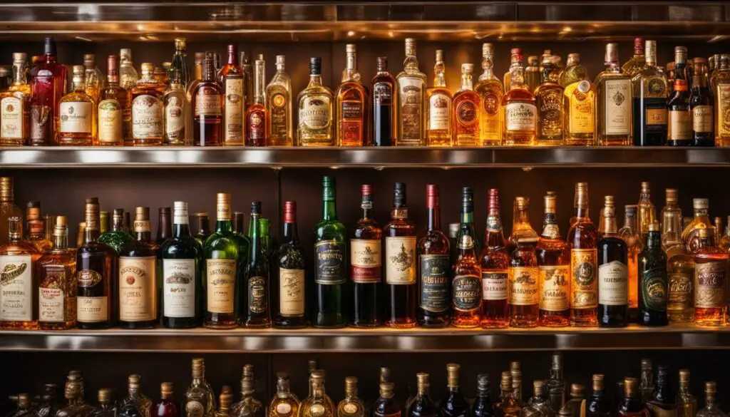 liquor selection in grocery stores