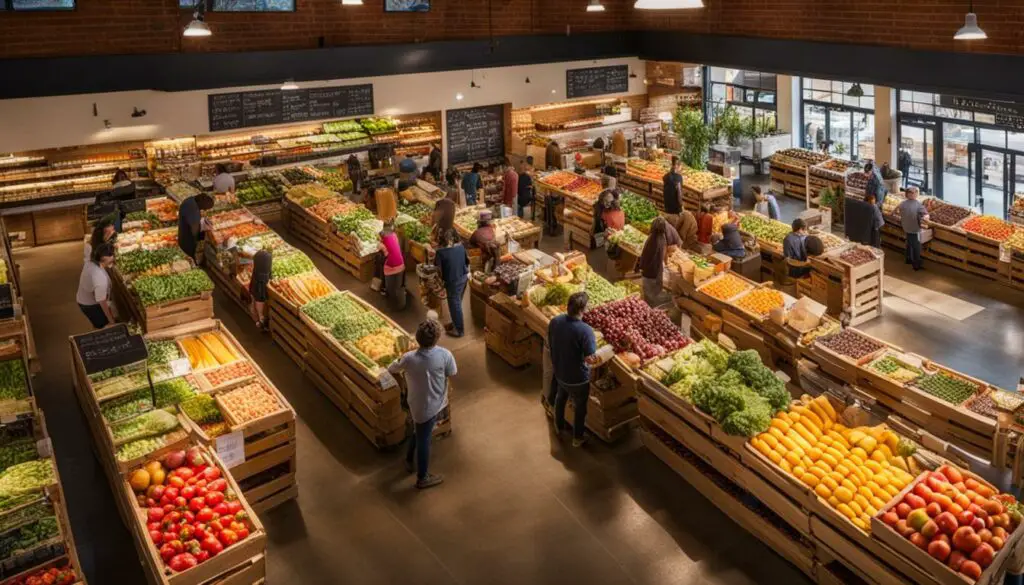 local food at co-op grocery stores