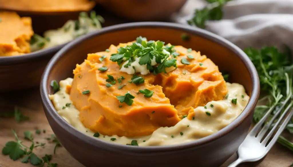 mashed sweet potatoes