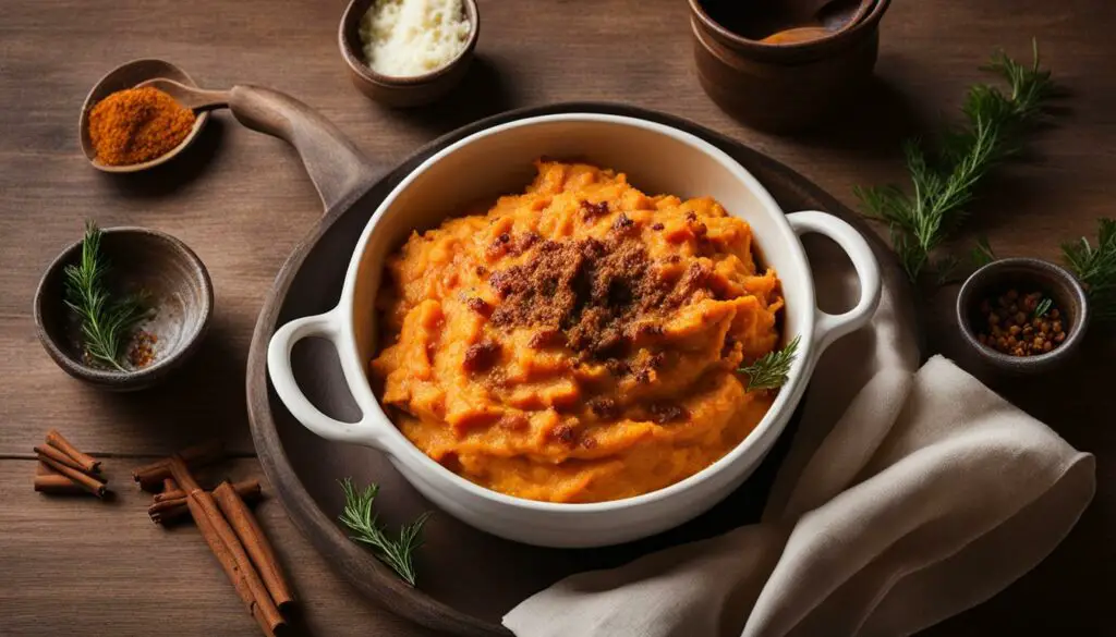mashed sweet potatoes