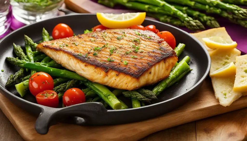 pan fried tilapia with bread