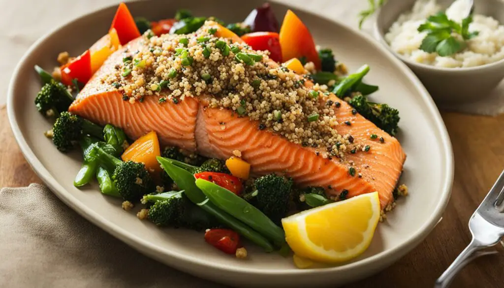 quinoa side dish for poached salmon