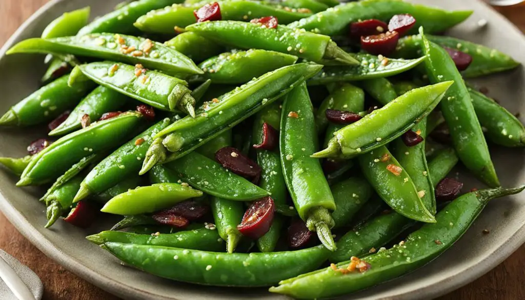 roasted sugar snap peas