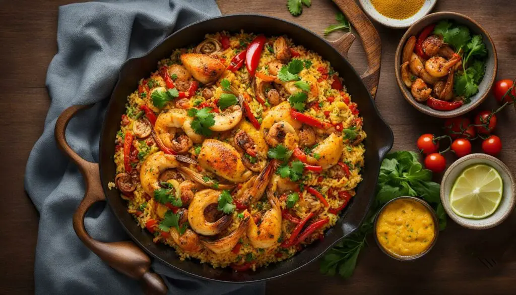 saffron-free paella