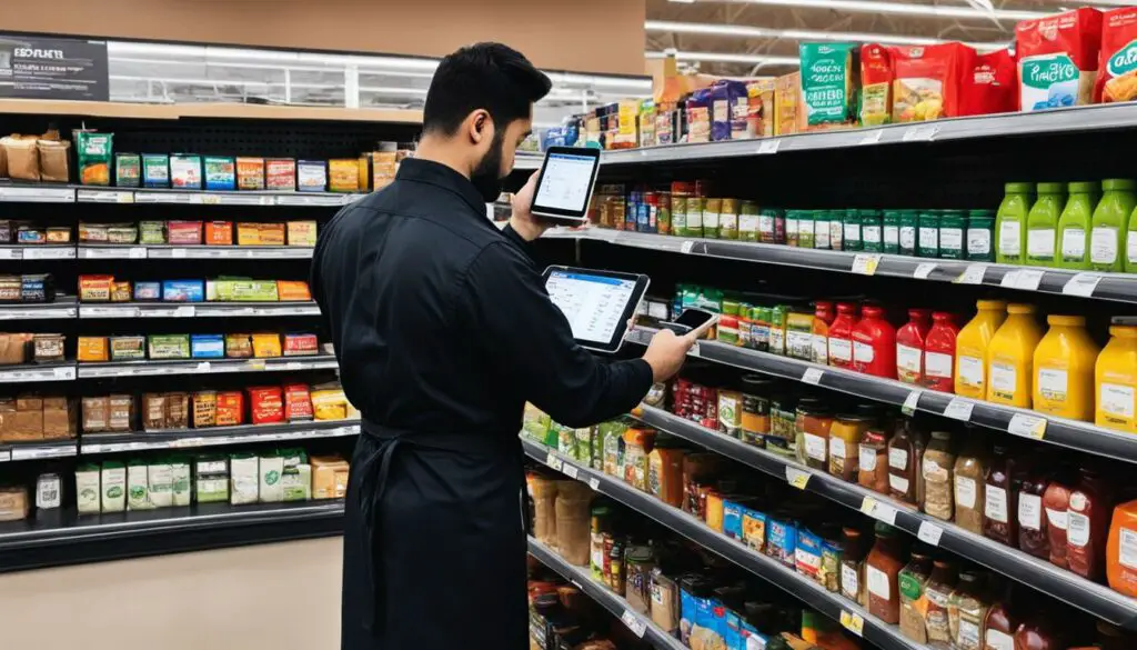 stocking shelves and maintaining inventory