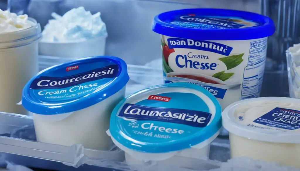 Freezing cream cheese frosting and dips