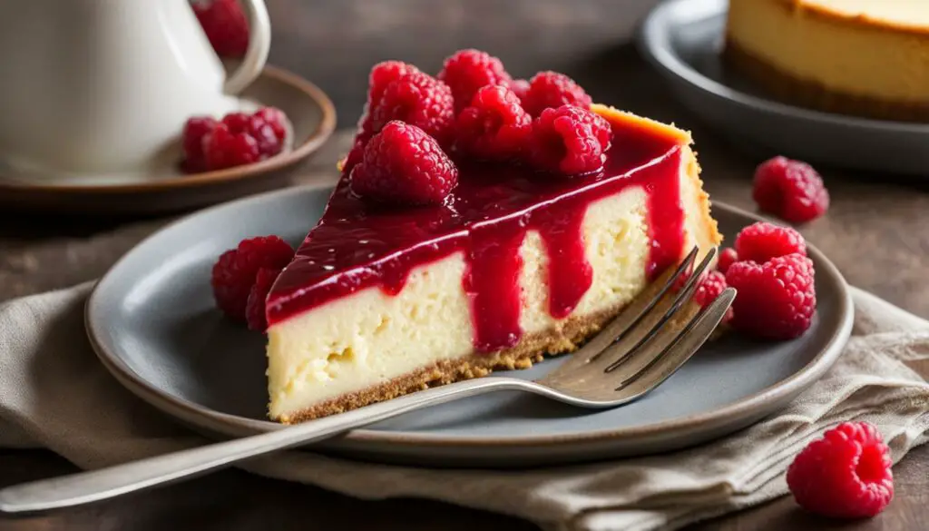 Ricotta Cheesecake with Raspberry Topping