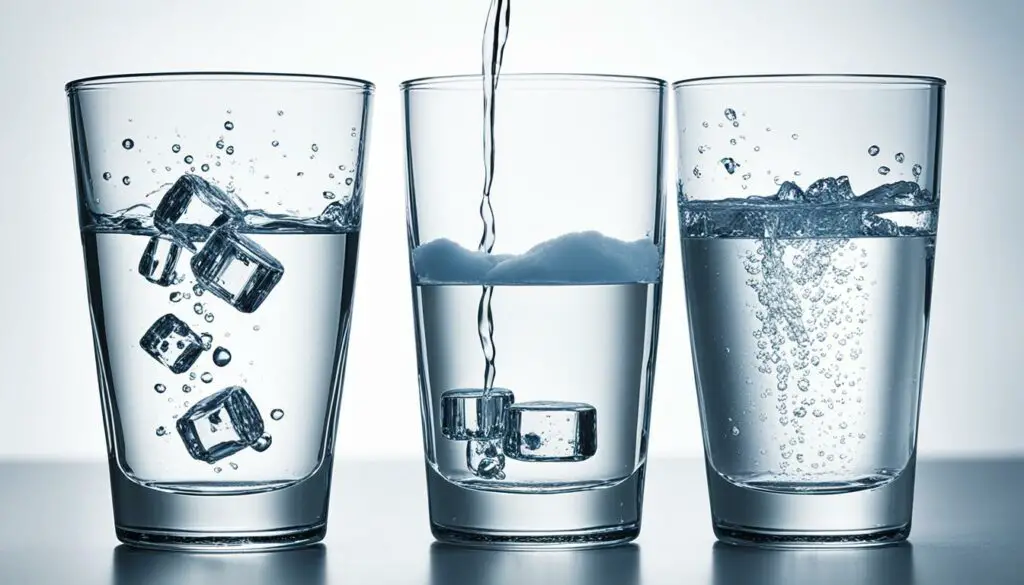comparison of distilled water and other types of water