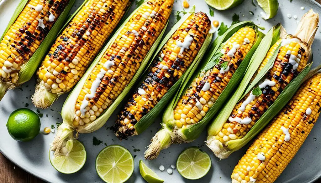 grilled corn with lime mayo
