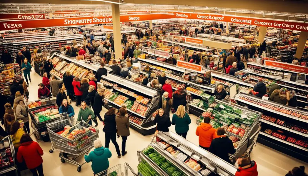 grocery stores busy on black friday