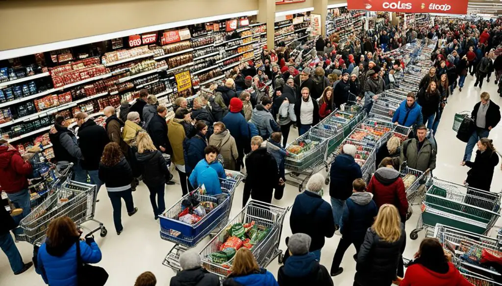 grocery stores crowded on Black Friday