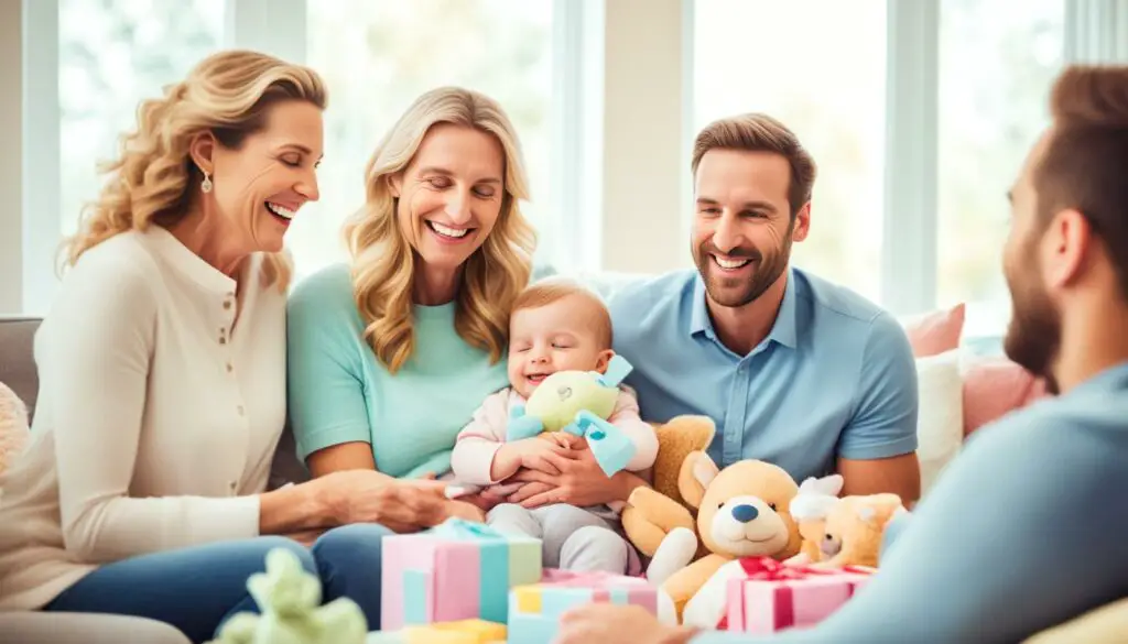 newborn visits with friends and family