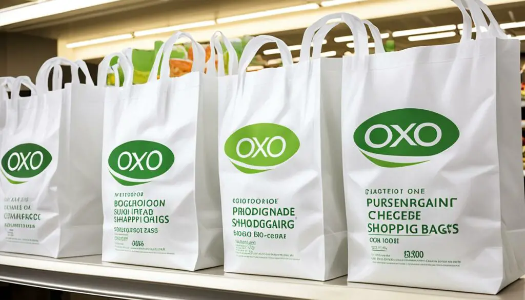 oxo-biodegradable white shopping bags